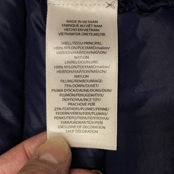 Polo Ralph Lauren Boy's Size 7 Blue Down Parka Puffer Hooded Pockets Zipper - Picture 8 of 9